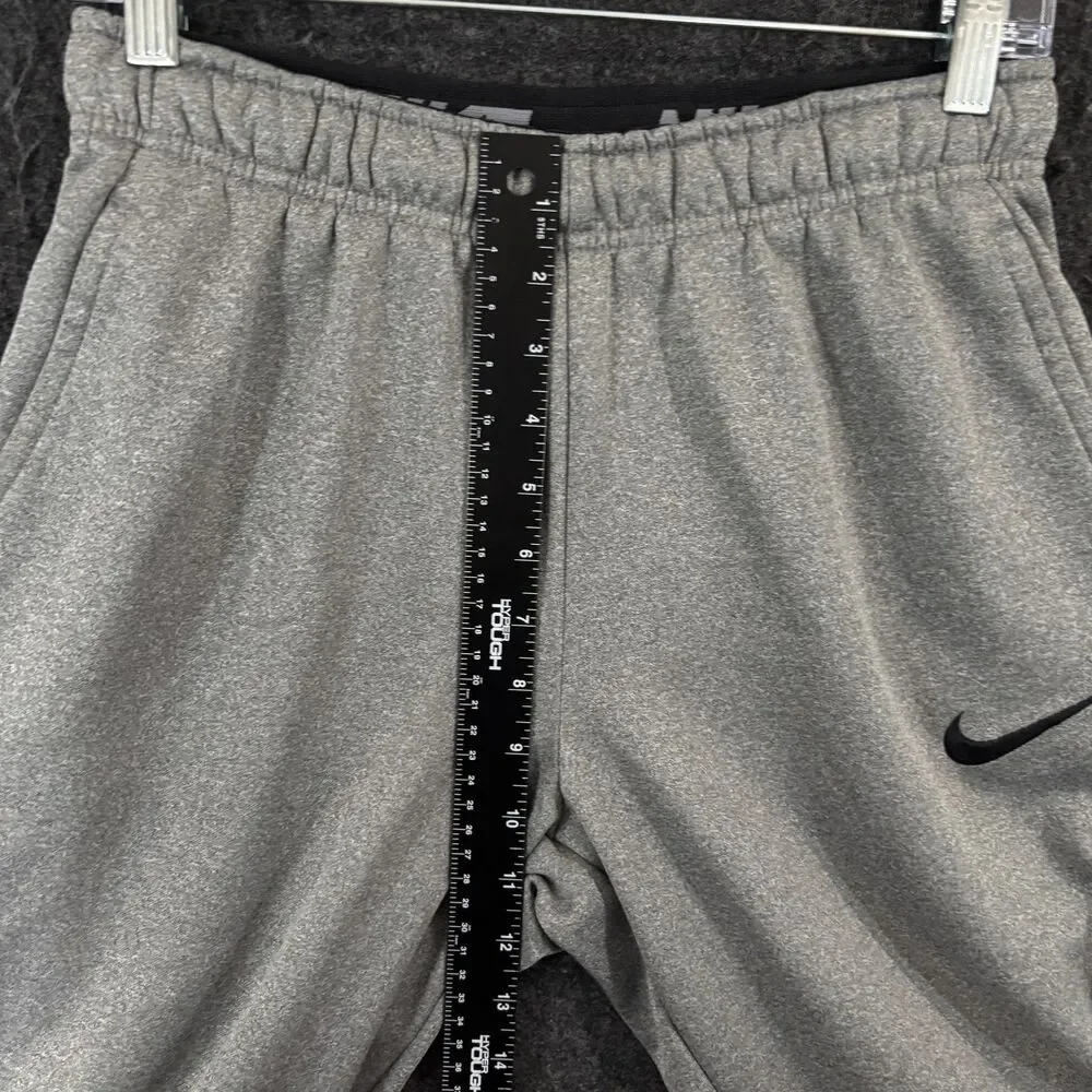 Nike Sweatpants Men's Small Gray Dri-FIT Fleece Pockets Drawstring Pants